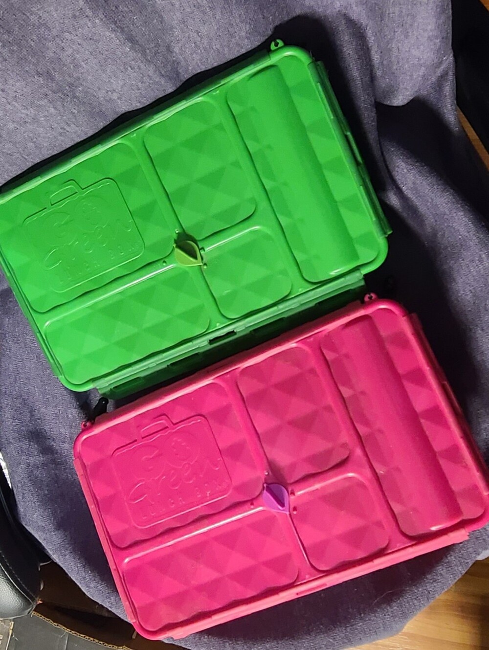 💫 Go Green Large 5-Compartment Bento Lunch Box Inserts - Set of 2